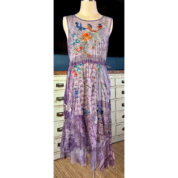 Johnny Was Dresses & Skirts - Johnny Was Silvana Mesh Whimsical Dress M